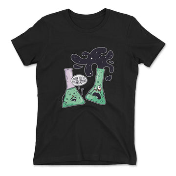 I Think You're Overreacting Womens T-Shirt in Black color